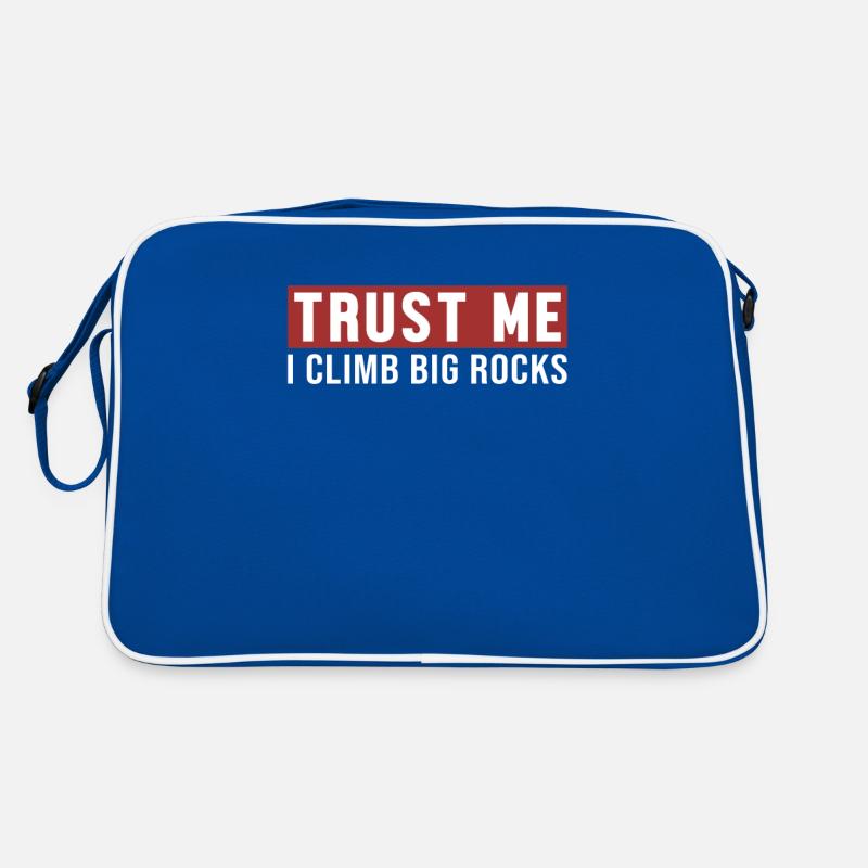 Trust Me I Climb Big Rocks Bouldern Speedklettern Retro Tasche