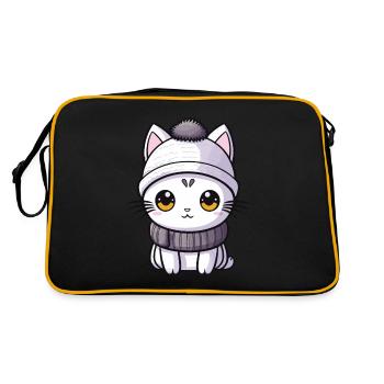Cat Winter Comic - Retro Bag - black/gold - Back