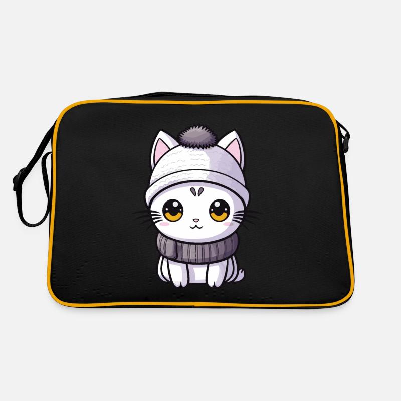 Bande dessinée d’hiver de chat Sac Retro