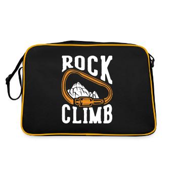 Rock Climb Sportklettern Speedklettern Kraxler - Retro Tasche - Schwarz/Gold - Hinten