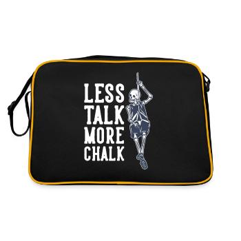 Less Talk More Chalk Alpinklettern Sportklettern - Retro Tasche - Schwarz/Gold - Hinten