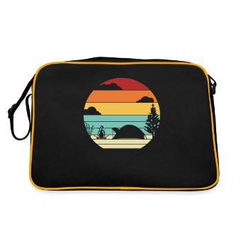 Retro Glamping Campsite Tents Camper Camping - Retro Bag - black/gold - Back