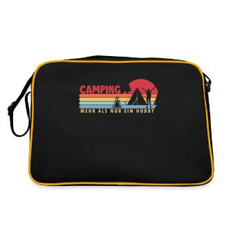 Camping more than a hobby glamping campsite - Retro Bag - black/gold - Back