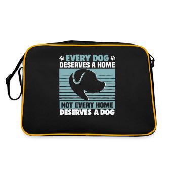 Dog Rescue Designs for Animal Rights Activists - Retro Bag - black/gold - Back
