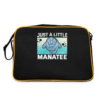 Cold Nose Warm Heart Manatee chubby manatee - Retro Bag - black/gold - Back