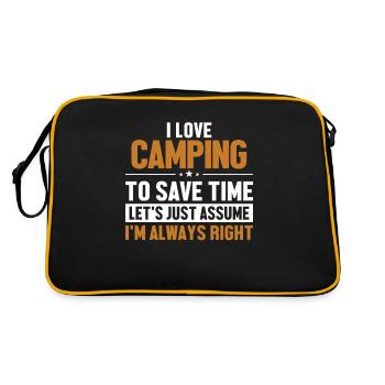 Camping Let's Assume I'm Right Zelten Glamping - Retro Bag - black/gold - Back