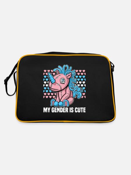 Bisexell Transgender Pride Day LGBT - Retro Bag - black/gold - Back