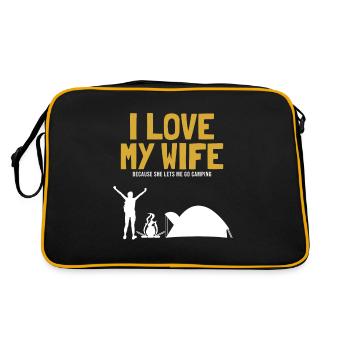 I love my Wife Camping Tents Glamping - Retro Bag - black/gold - Back