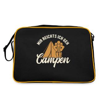 I've had enough, I'm going camping, glamping, camping - Retro Bag - black/gold - Back