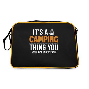 It's a Camping Thing Tents Glamping Campsite - Retro Bag - black/gold - Back
