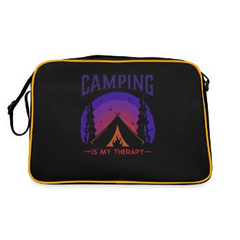 Camping is my Therapy Glamping Campsite - Retro Bag - black/gold - Back