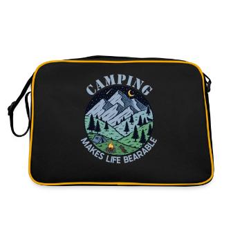 Camping Makes Life Bearable Tents Glamping - Retro Bag - black/gold - Back