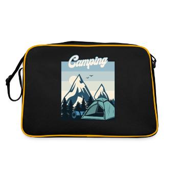 Camping Tents Glamping Campsite Camper - Retro Bag - black/gold - Back