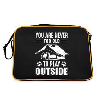 Never To Old To Play Outside Glamping - Retro Bag - black/gold - Back
