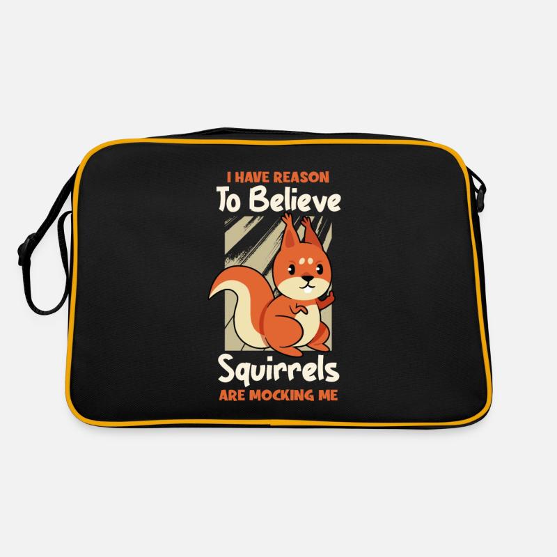 I Have Reason To Believe Squirrels Are Mocking Me Retro Bag