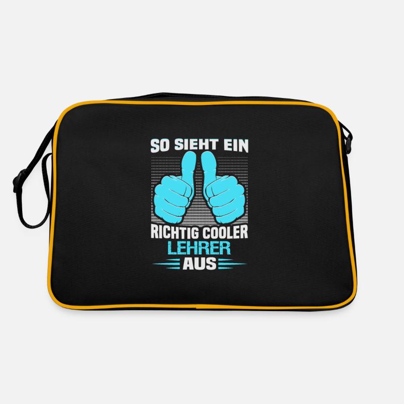 Bester Lehrer Rente Geschenkidee Schüler Retro Tasche
