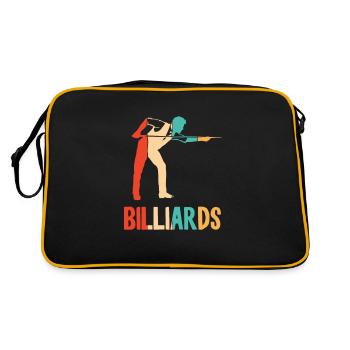 Retro Pool Table Billiards Snooker - Retro Bag - black/gold - Back