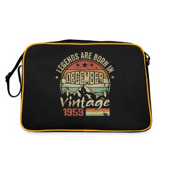 Légendes Sont Nés En Décembre 1959 - 1959 Décembre - Sac Retro - noir/or - Dos
