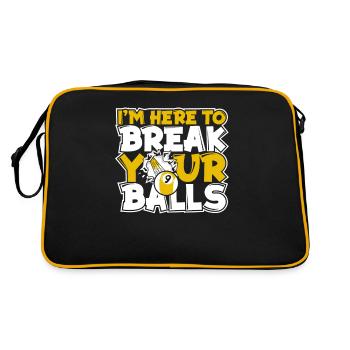I'm Here To Break Your Balls Pool Table - Retro Bag - black/gold - Back