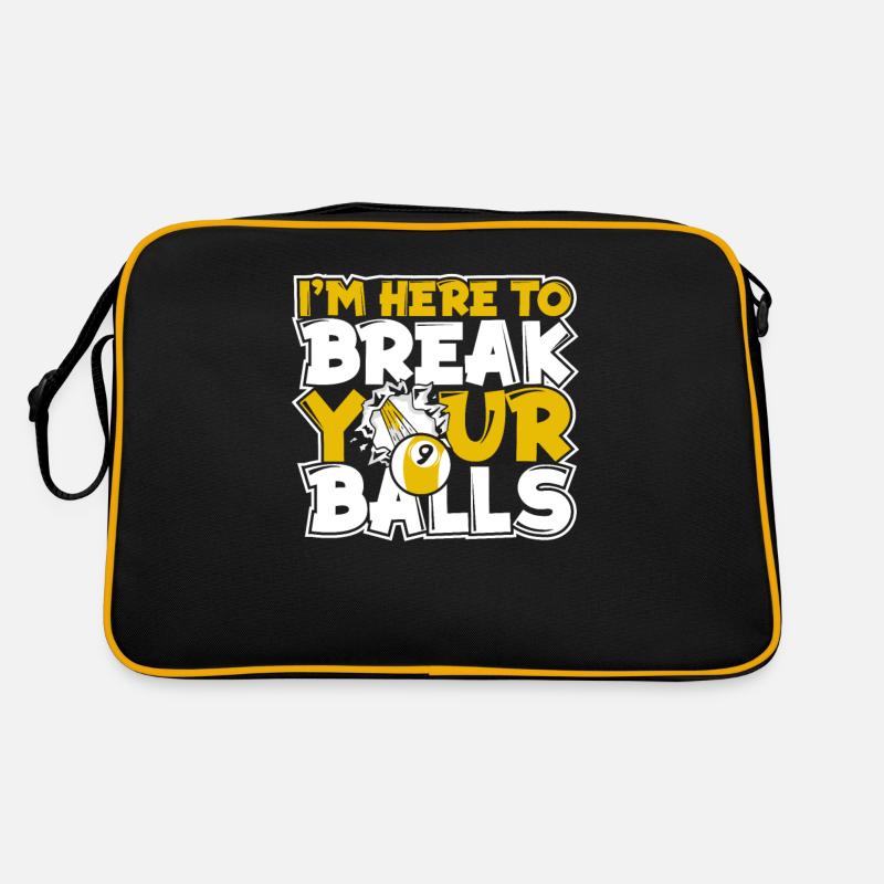 Je suis ici pour casser vos couilles Table de billard Sac Retro