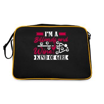 I'm A Billiards And Wine Kind Of Girl - Retro Bag - black/gold - Back