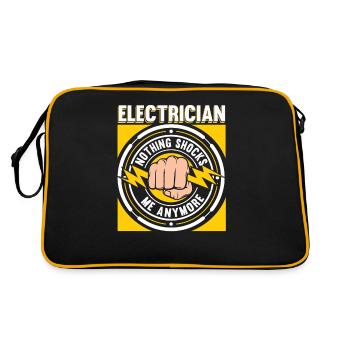 Plus rien ne me choque Électricien - Sac Retro - noir/or - Dos