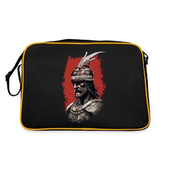 Skanderbeg albanais Kosovo dessins pour les Albanais - Sac Retro - noir/or - Dos