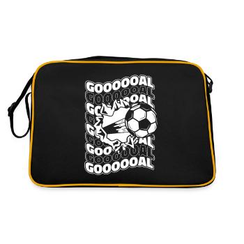 Goal Fußball Goal Keeper Futbol Trainer Soccer - Retro Tasche - Schwarz/Gold - Hinten