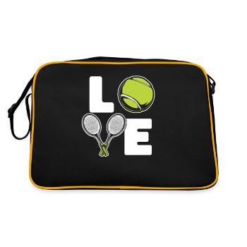 Love Tennis Coach Joueur de tennis Raquette de tennis - Sac Retro - noir/or - Dos