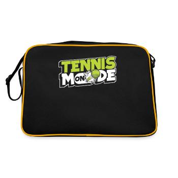 Tennis Mode On Tennis Coach Tennis Player Tennis - Retro Bag - black/gold - Back