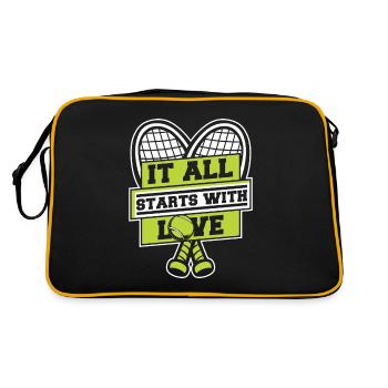 It All Starts With Love Racket - Retro Bag - black/gold - Back
