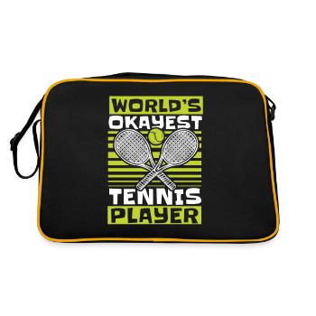 World's Okayest Tennis Player Racket - Retro Bag - black/gold - Back