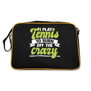 Je joue au tennis pour brûler la folie - Sac Retro - noir/or - Dos