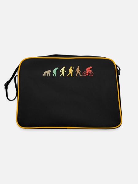 Fahrrad Retro Cycling Evolution Fahrrad - Retro Tasche - Schwarz/Gold - Hinten