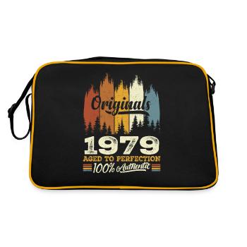 1979 Vintage Original 1979 Geburtstagsgeschenk - Retro Tasche - Schwarz/Gold - Hinten