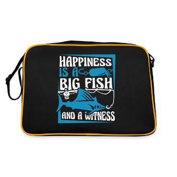 Le bonheur est un gros poisson et un témoin - Sac Retro - noir/or - Dos