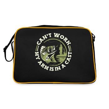 Je ne peux pas travailler mon bras est dans un plâtre Hochseeangler - Sac Retro - noir/or - Dos