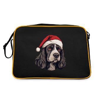 Cocker Spaniel tête de chien Portrait de Noël - Sac Retro - noir/or - Dos