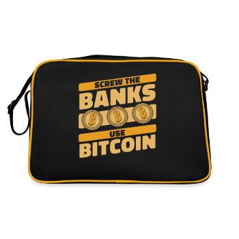 Les banques utilisent Bitcoin Crypto Crypto Crypto - Sac Retro - noir/or - Dos