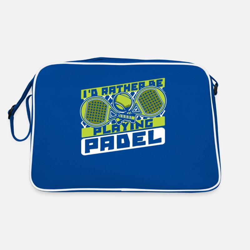 I'd Rather Be Playing Padel Paddleball Paddle Retro Tasche