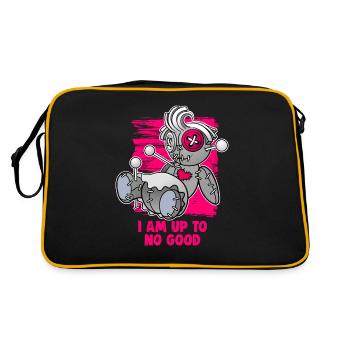 Magische Dunkle Kunst Okkulte Hexen Designs - Retro Tasche - Schwarz/Gold - Hinten