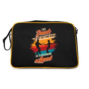 Dancing Dancer Birthday Choreographer Dance School - Retro Bag - black/gold - Back