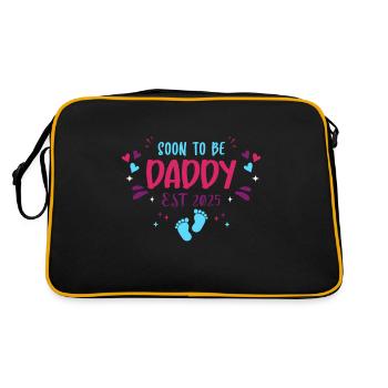 Papa et Papa 2025 Bientôt papa 2025 - Sac Retro - noir/or - Dos