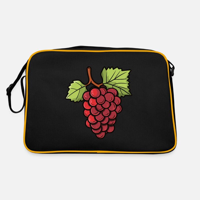 Weintrauben Symbol Retro Tasche