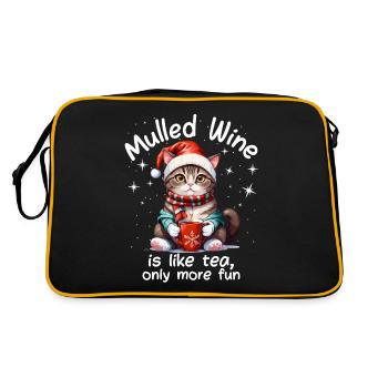 Marché de Noël drôle vin chaud boisson dictons - Sac Retro - noir/or - Dos