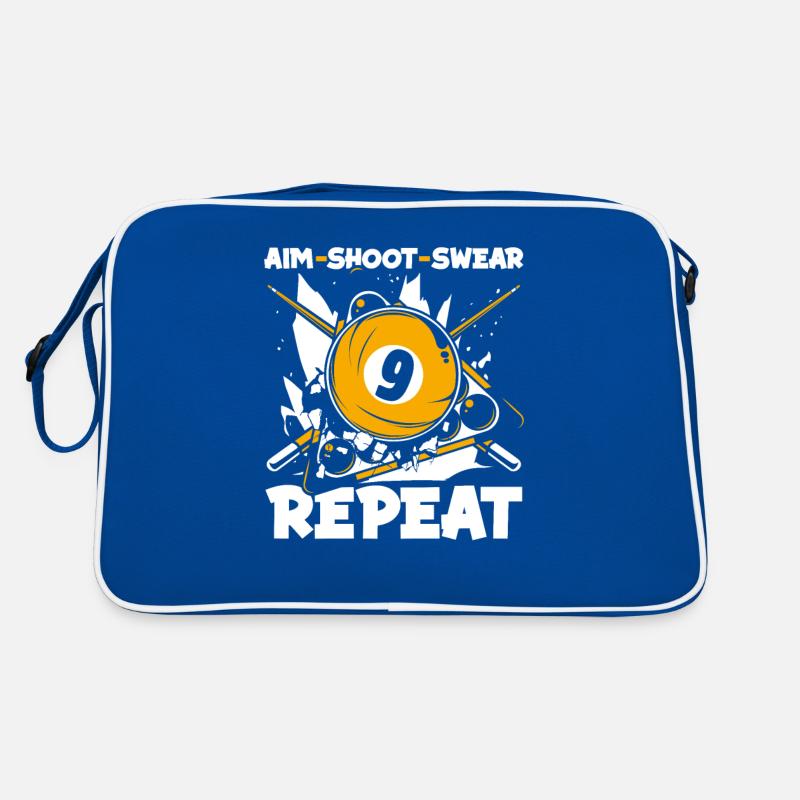 Aim Shoot Swear Repeat Billard de table de billard Sac Retro