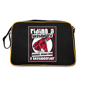 Faire du skateboard ne fait pas du skateboarder - Sac Retro - noir/or - Dos