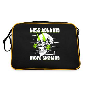Less Talking More Skating Skatepark Skatergirl - Retro Bag - black/gold - Back