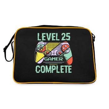 Niveau 25 complète 25 Ans Gamer Level 25 Complete - Sac Retro - noir/or - Dos