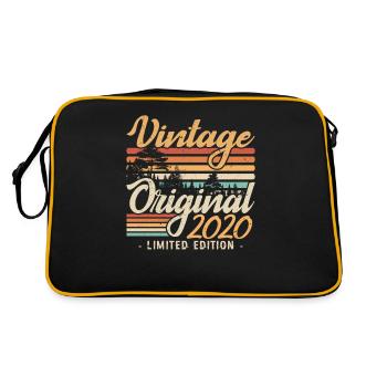 Anniversaire Millésime Fabriqué en 2020 Retro 2020 - Sac Retro - noir/or - Dos